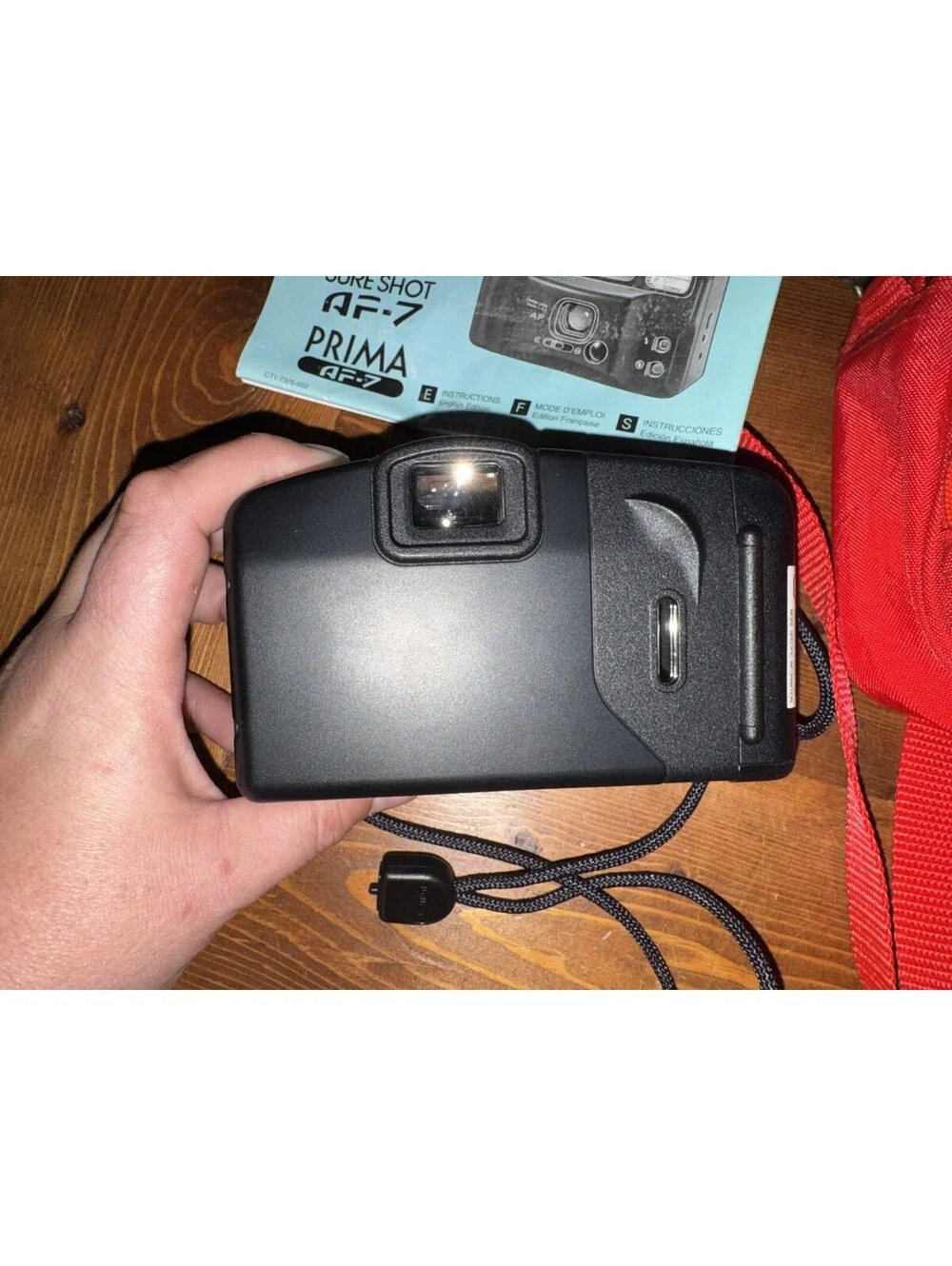 Vintage Canon Sure Shot Owl 35mm Camera Marlboro Red Case 1 Broken Zipper